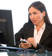 woman working at computer