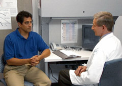 Doctor having a discussion with a Veteran patient