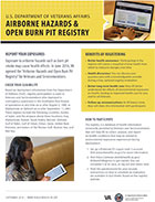 Airborne Hazards and Open Burn Pit Registry Fact Sheet cover