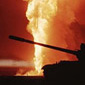 Oil well fire during the Gulf War