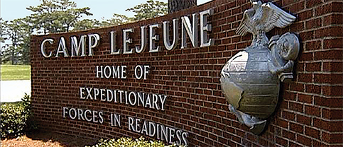 Camp Lejeune entrance decorative wall