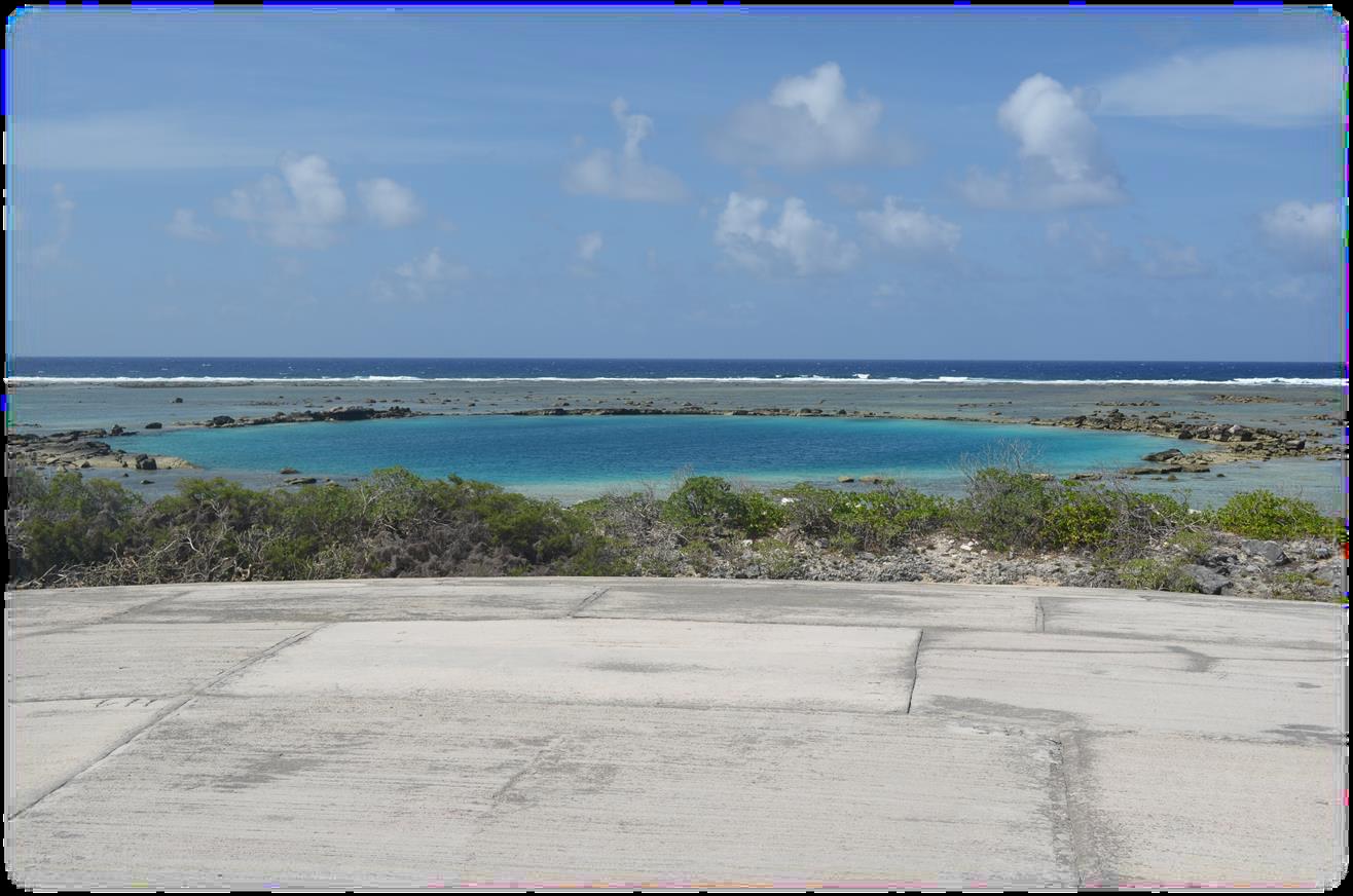 Concrete exterior of the Cactus Crater containment structure