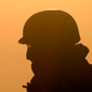 Silhouette of soldier